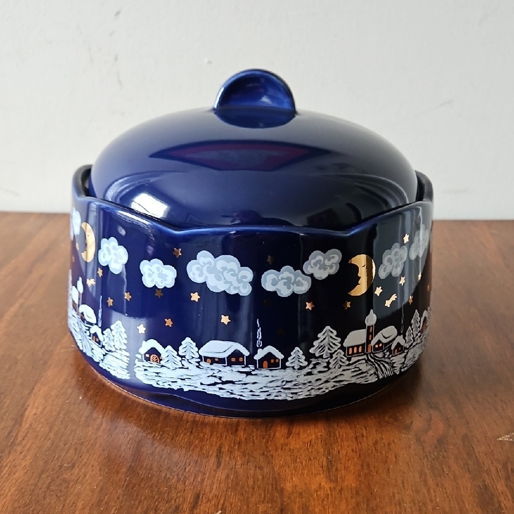Waechtersbach Winter Dreams W. Germany Covered Casserole Dish